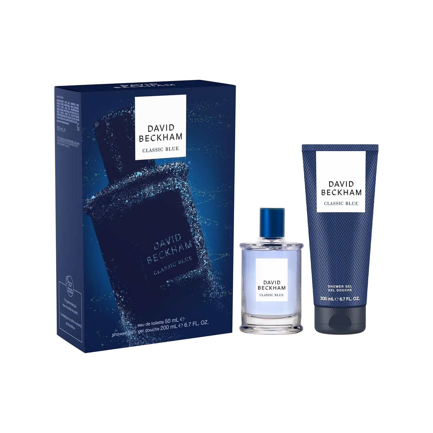 David Beckham Classic Blue Gift Set (50ml Eau De Toilette and 200ml Shower Gel)