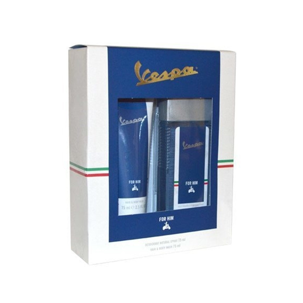 Vespa Giftset Body Natural Sprey (75ml) + Hair and Body Wash (75ml)