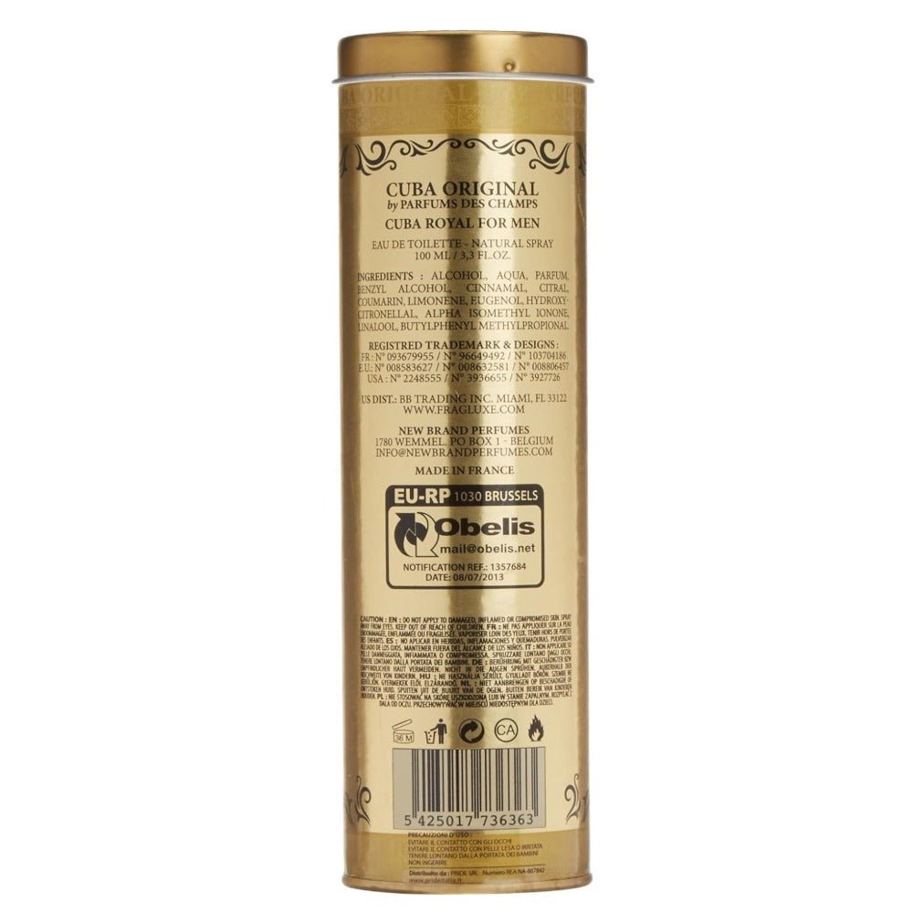 Cuba Royal Eau De Toilette Spray For Men (100ml) -