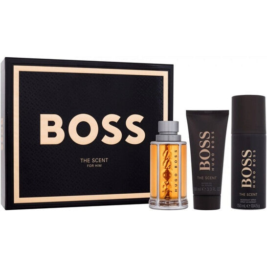 Hugo Boss The Scent Gift Set For Men ( 100ml EDT + 100ml Shower Gel +150ml Deodorant Spary)