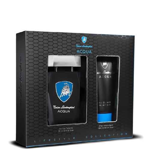 Lamborghini Acqua 2 Piece Gift Set (75ml EDT  + 100ml Aftershave Balm )