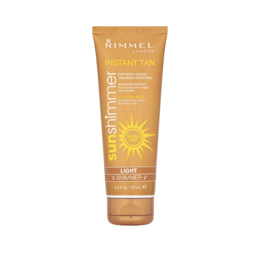 RIMMEL Sunshimmer Instant Tan Makeup, Light Shimmer (125ml) -