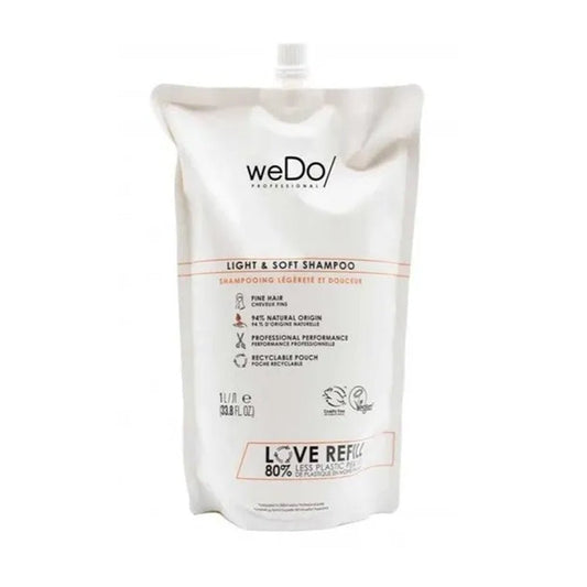 weDo Professional Hair Care Light & Soft Shampoo Refill Pack Fine Hair (1L) -
