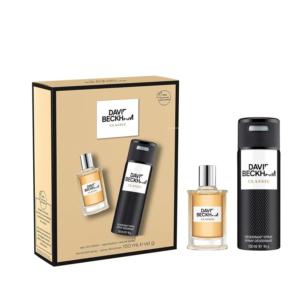 David Beckham Classic Giftset for Men (150ml Deo Body Spray + 100ml Eau de Toilette )