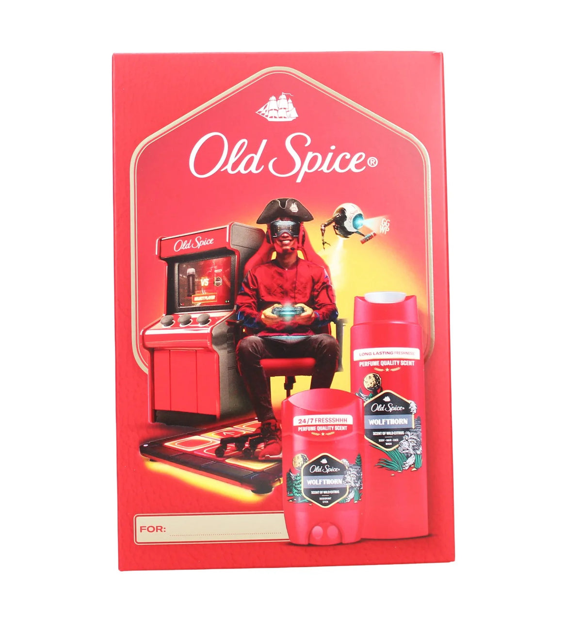 Old Spice Gamer Wolfthorn 2-Piece Gift Set (250ml Shower Gel + 50ml Deodorant Stick) – product and packaging