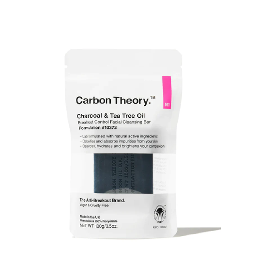 Carbon Theory Charcoal & Tea Tree Oil Facial Cleansing Bar (100g)