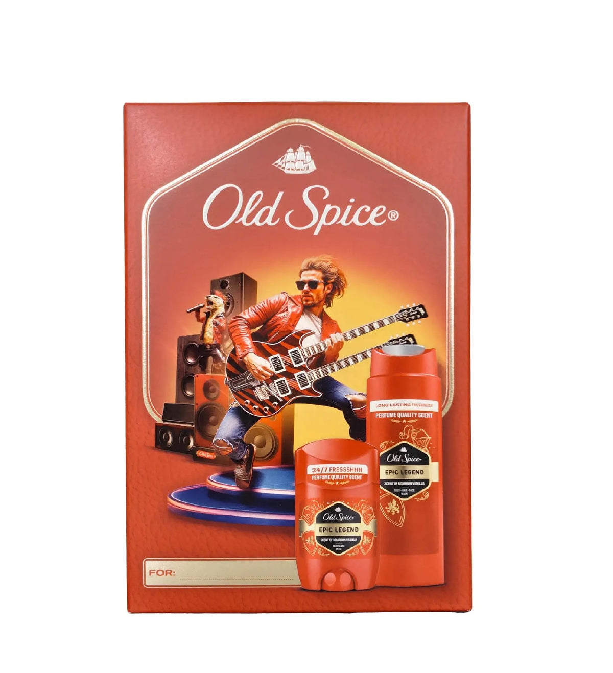 Old Spice Epic Legend 2-Piece Gift Set (250ml Shower Gel & Shampoo + 50ml Deodorant Stick) – product and packaging