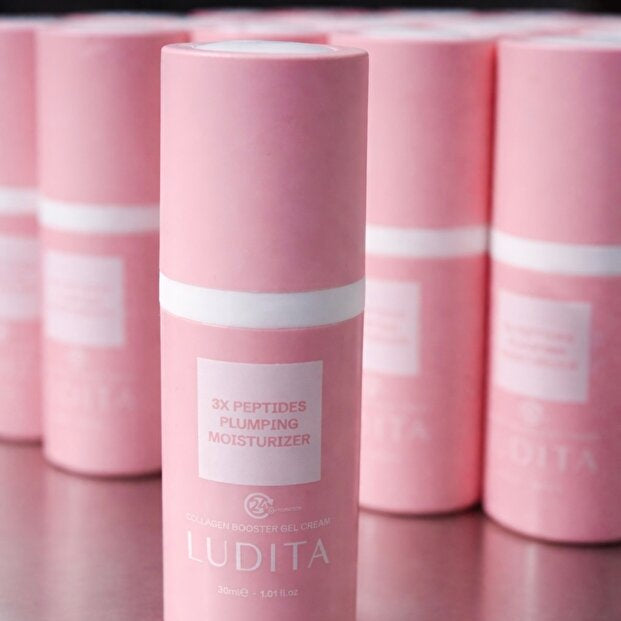 Ludita 3X Peptide Plumping Moisturizing Gel Cream with Hyaluronic Acid & Squalane (30ml)