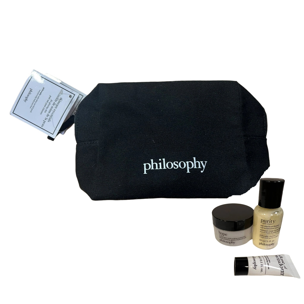 Philosophy Skincare Essentials For Glowing Skin 3 Pcs With Black Pouch Bag