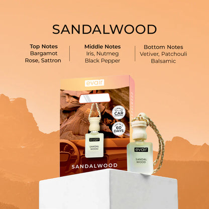 Evair Sandalwood Car Freshener (10ml)