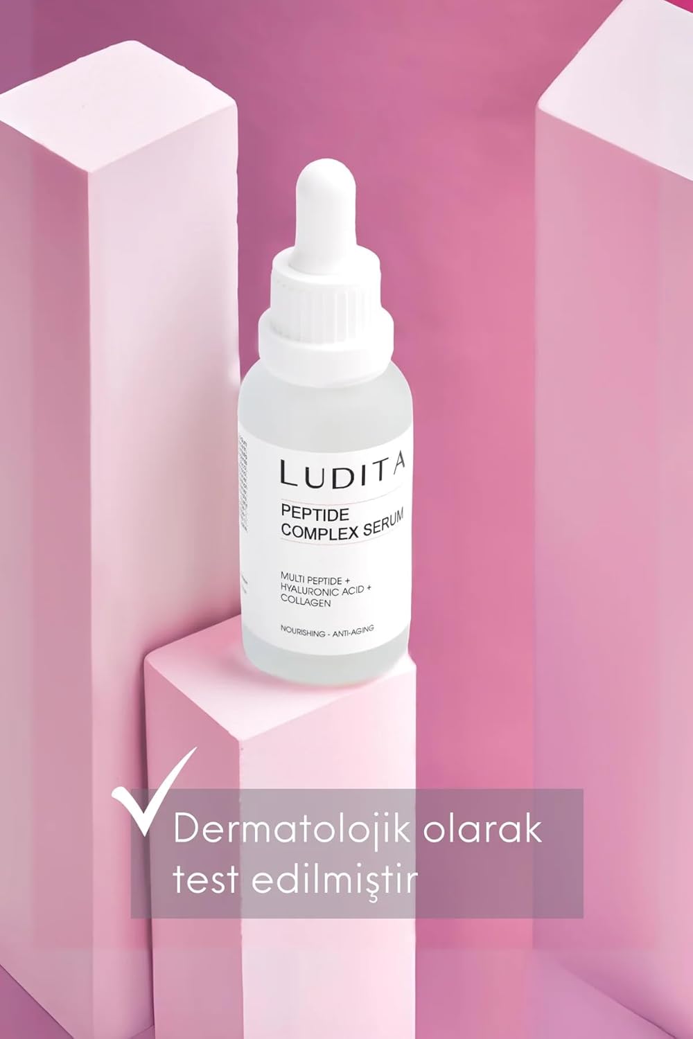 Ludita Peptide Complex Serum, Intense Moisturizing Rejuvenation and Firming Anti-Aging Serum, Peptide Collagen Serum, 30ml