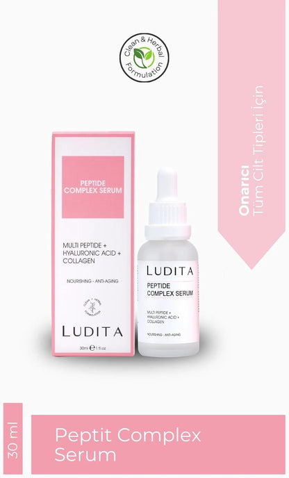 Ludita Peptide Complex Serum, Intense Moisturizing Rejuvenation and Firming Anti-Aging Serum, Peptide Collagen Serum, 30ml