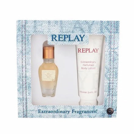 Replay Jeans Original Gift Set: Eau De Toilette Spray (20ml) + Body Lotion (100ml)