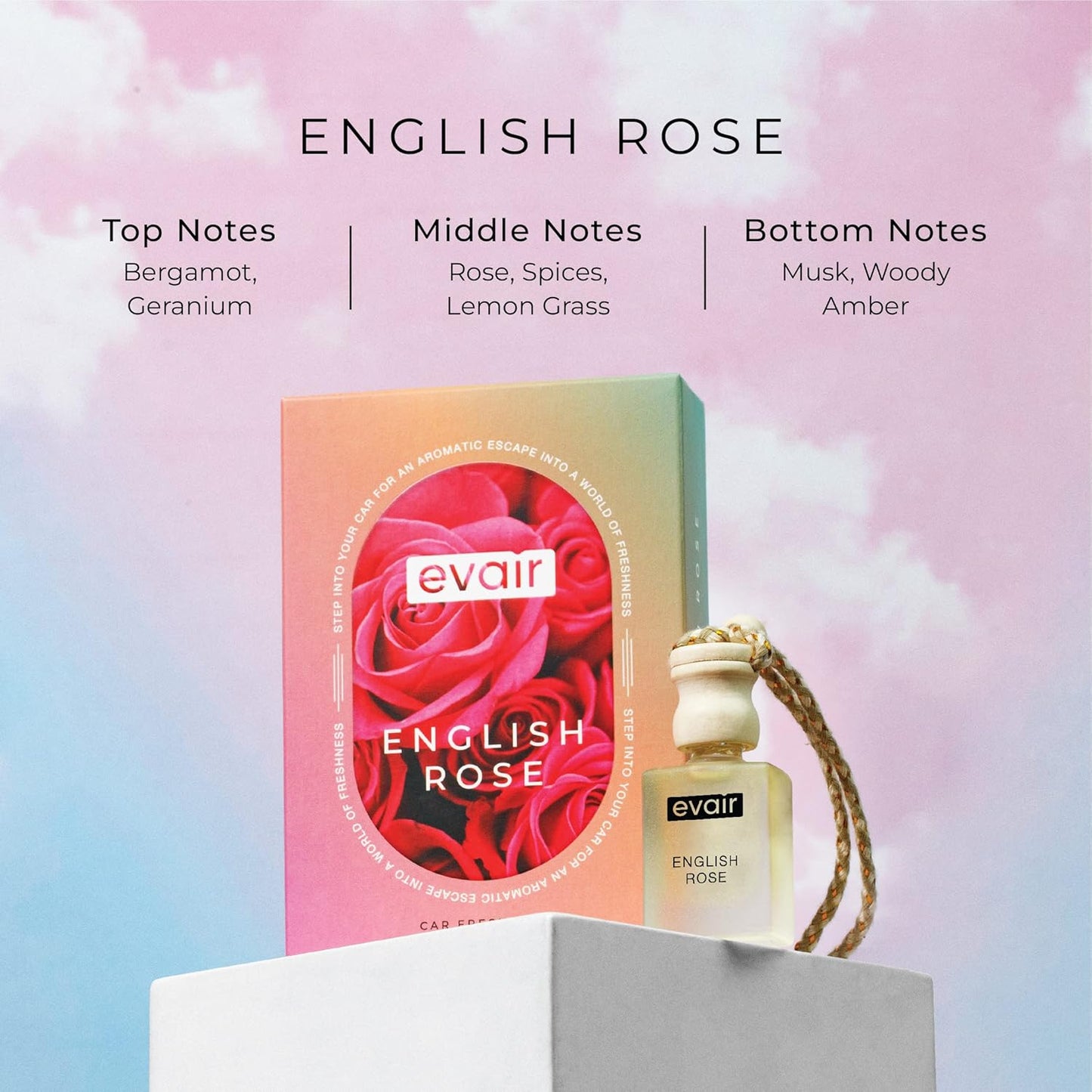 Evair English Rose Car Freshener (10ml)