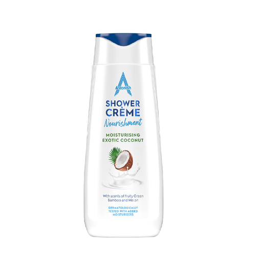 Astonish Exotic Coconut Moisturising Shower Crème 400ml bottle