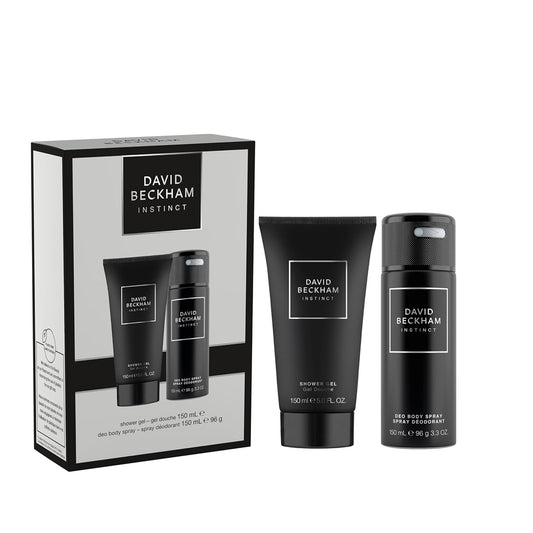 David Beckham Instinct Deodorant Gift Set for Men (Body Spray  (150ml ) & Shower Gel (150ml )