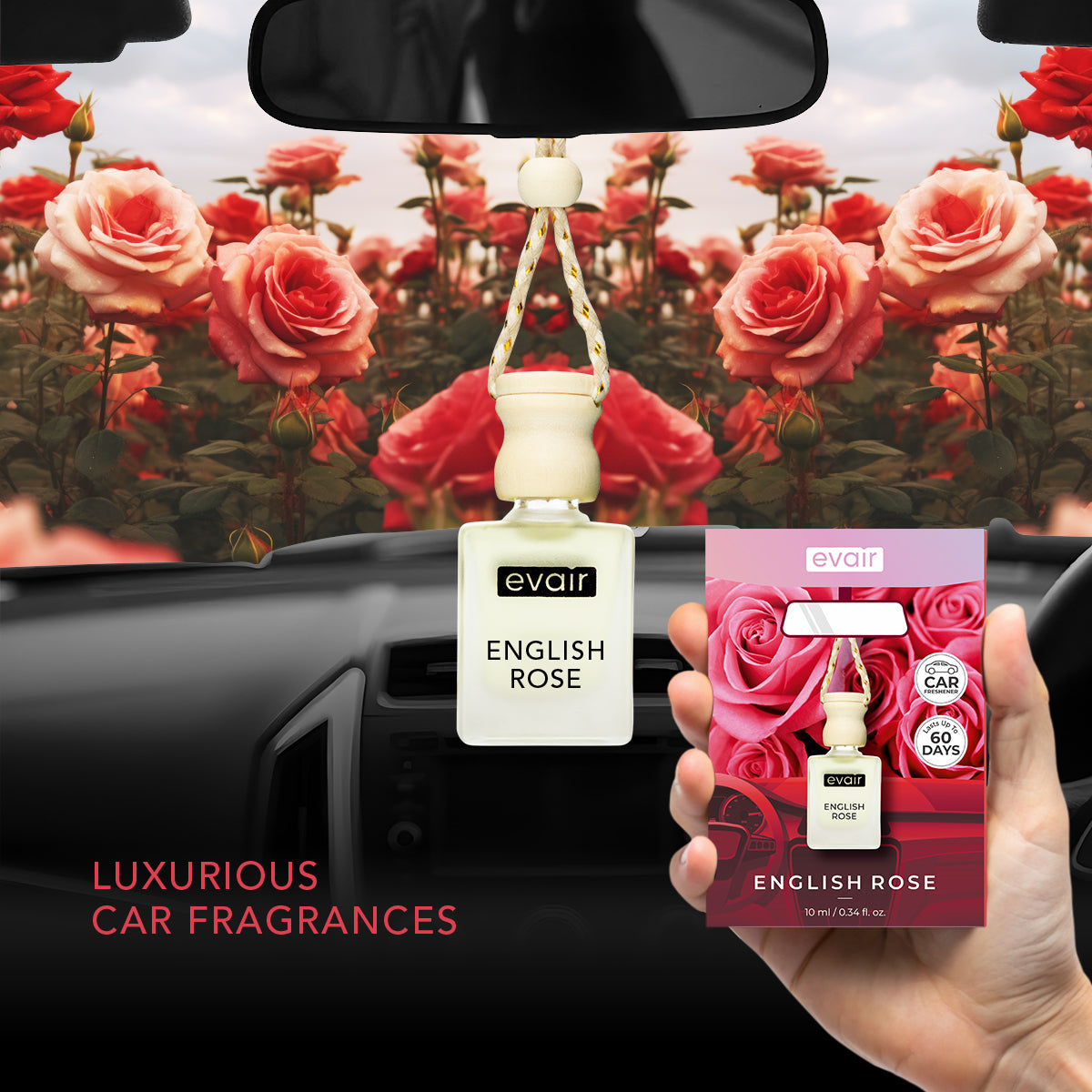 Evair English Rose Car Freshener (10ml)