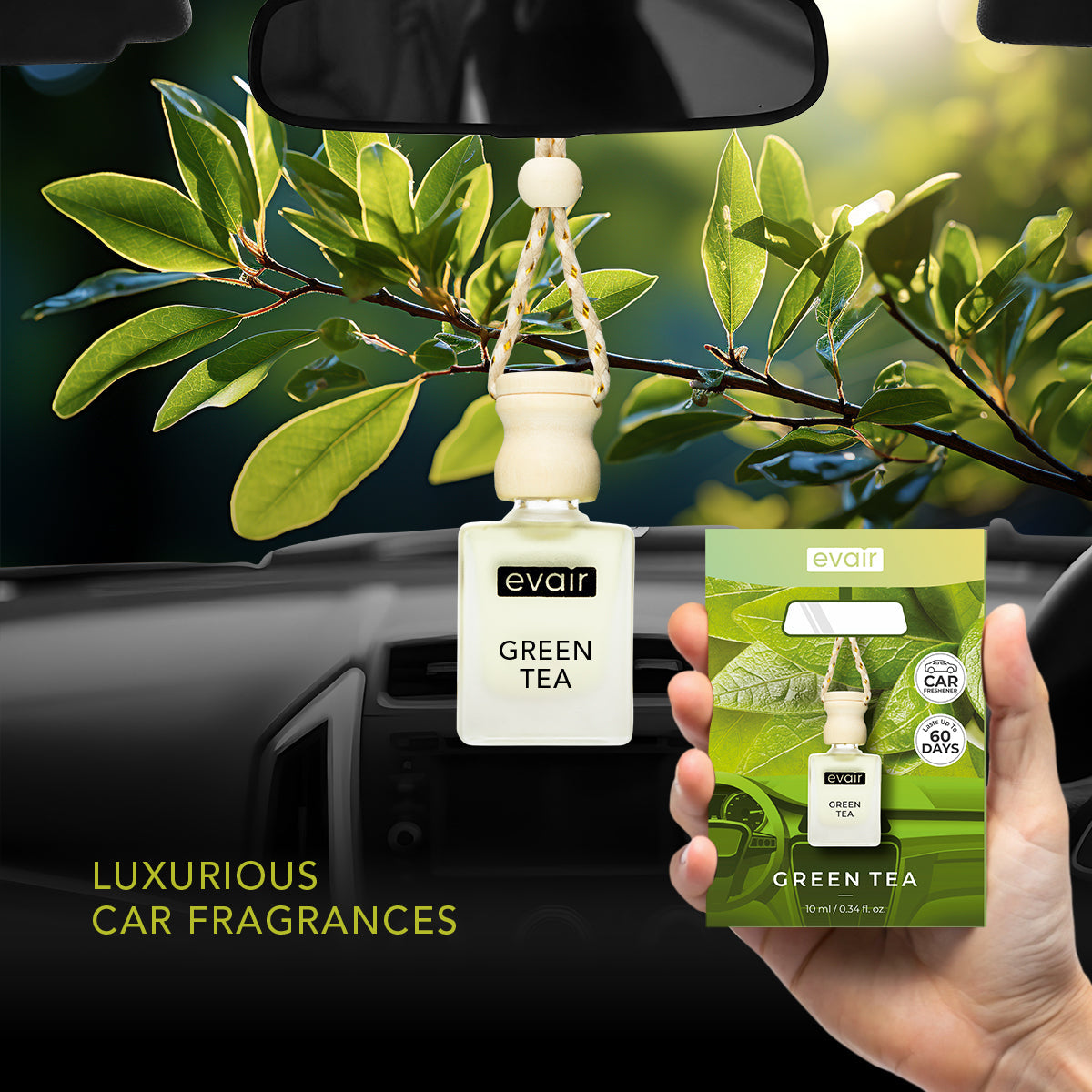 Evair Green Tea Car Freshener (10ml)