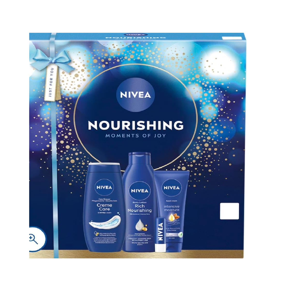 NIVEA Nourishing Moments of Joy gift set with four body-care products