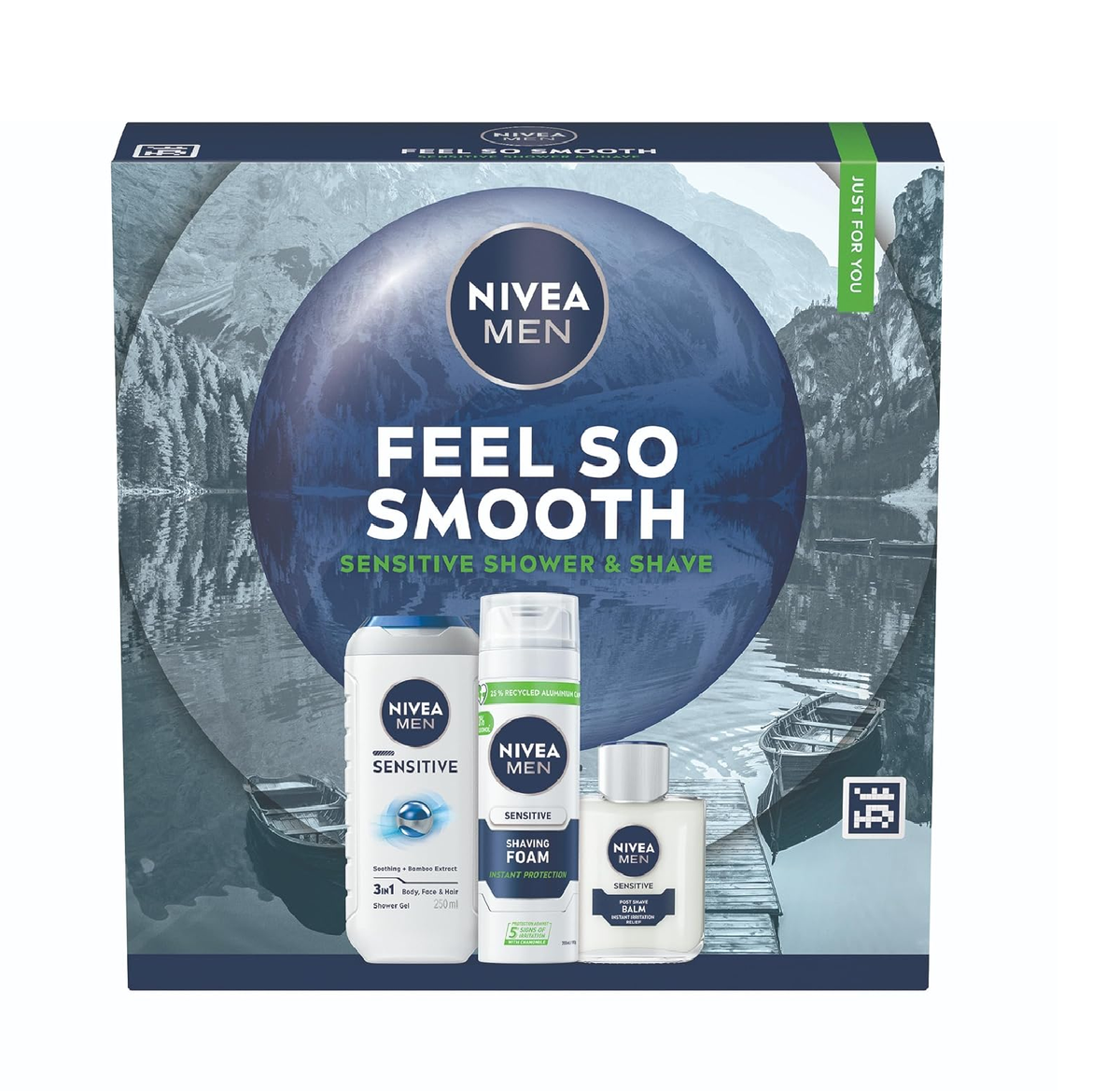 NIVEA MEN Feel So Smooth gift set with shower gel, shaving foam and post-shave balm