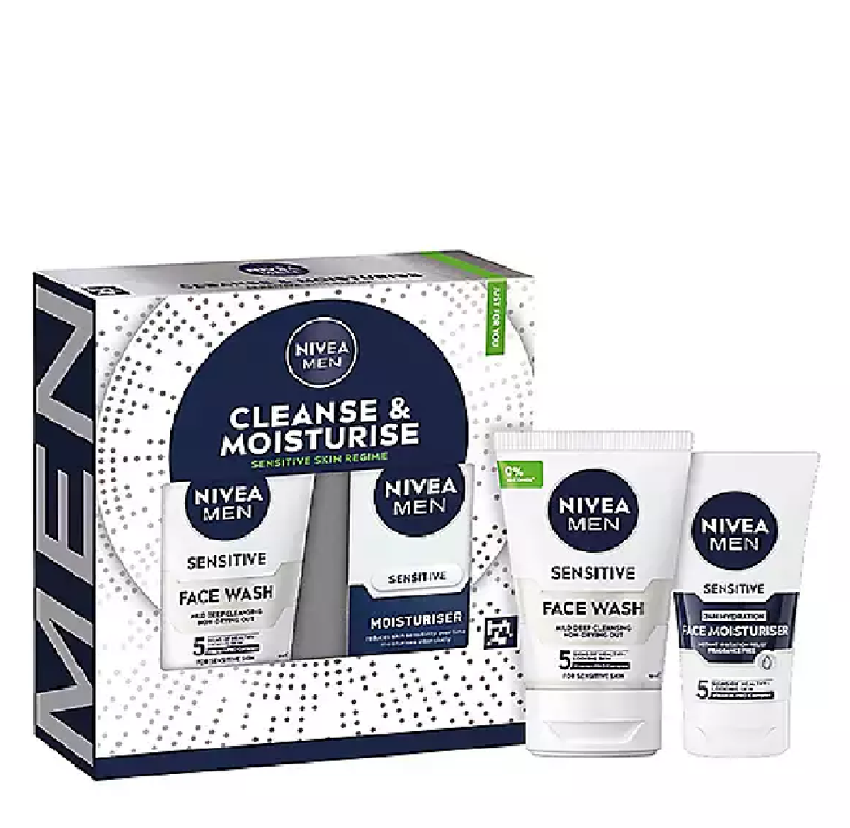 Nivea Men Cleanse & Moisturise gift set with 100ml face wash and 75ml moisturiser