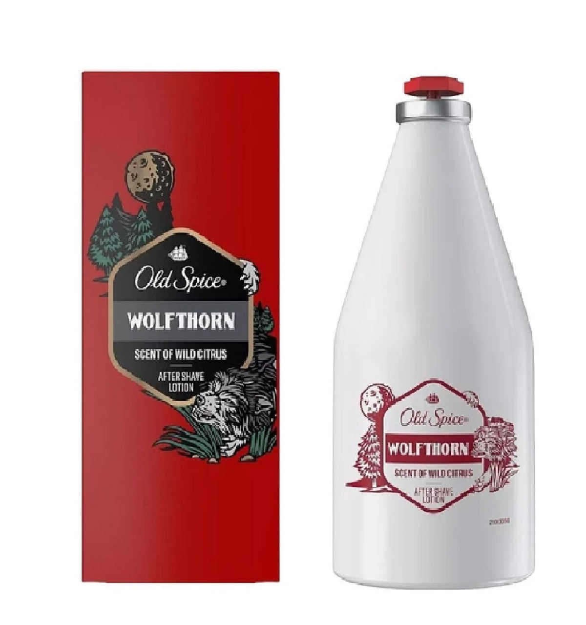Old Spice Wolfthorn Aftershave Lotion 100ml bottle and box