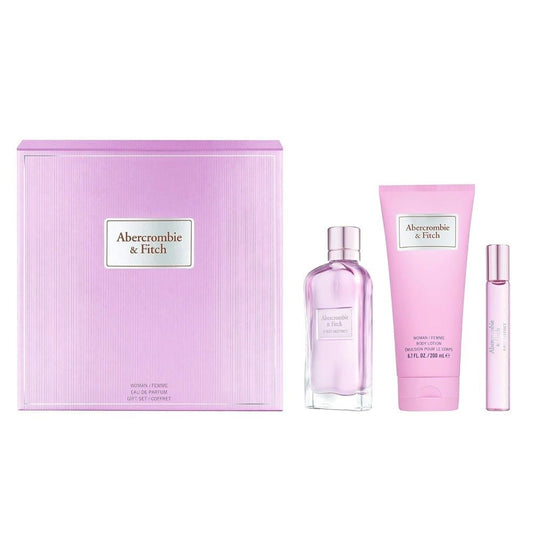 Abercrombie & Fitch First Instinct For Women Gift Set (100ml) Eau de Parfum + (15ml) Eau de Parfum + (200ml) Body Lotion -