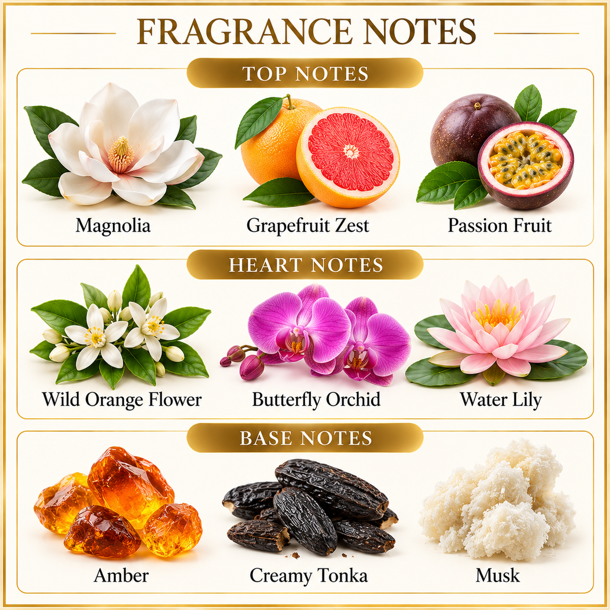 Abercrombie & Fitch First Instinct for Women fragrance notes - top, heart and base notes