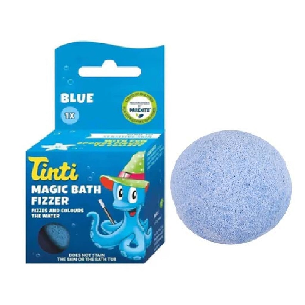 Tinti Magic Bath Fizzer Ball Blue, Fizzes and Colours the Water (40g)