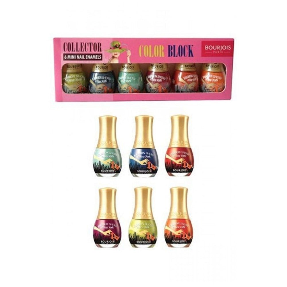 Bourjois Color Block Mini Nail Enamels Set of 6 (3ml x 6) -