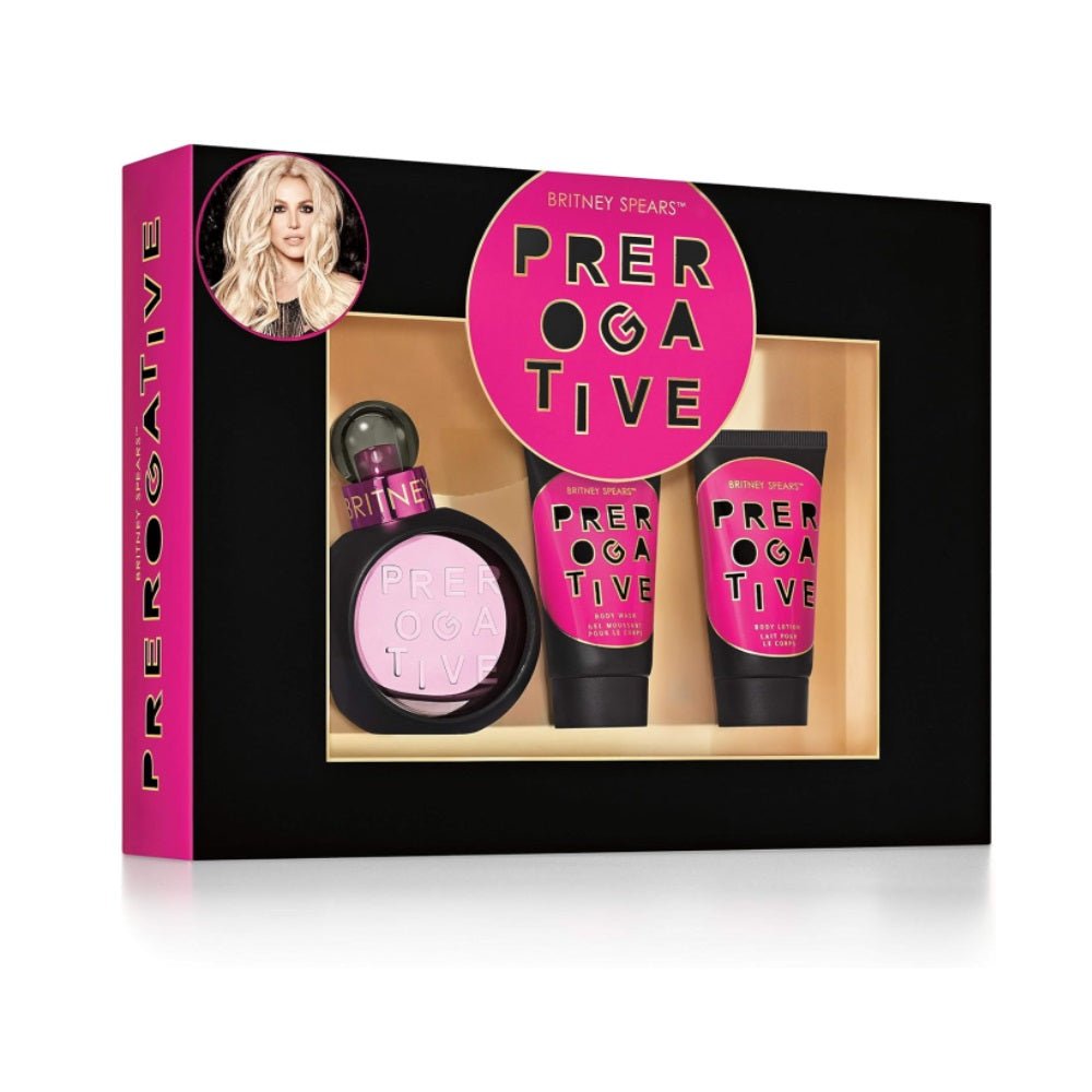 Britney Spears Prerogative Gift Set: Eau de Parfum Spray (100ml) + Body Foam Gel (50ml) + Body Milk (50ml) -
