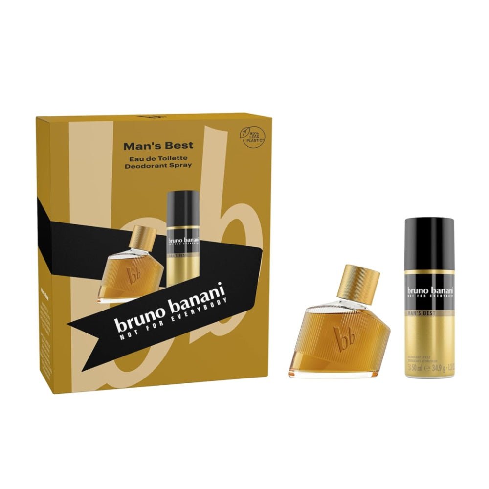 Bruno Banani Man's Best Gift Set: Eau De Toilette Spray (30ml) + Deodorant Spray (50ml) -