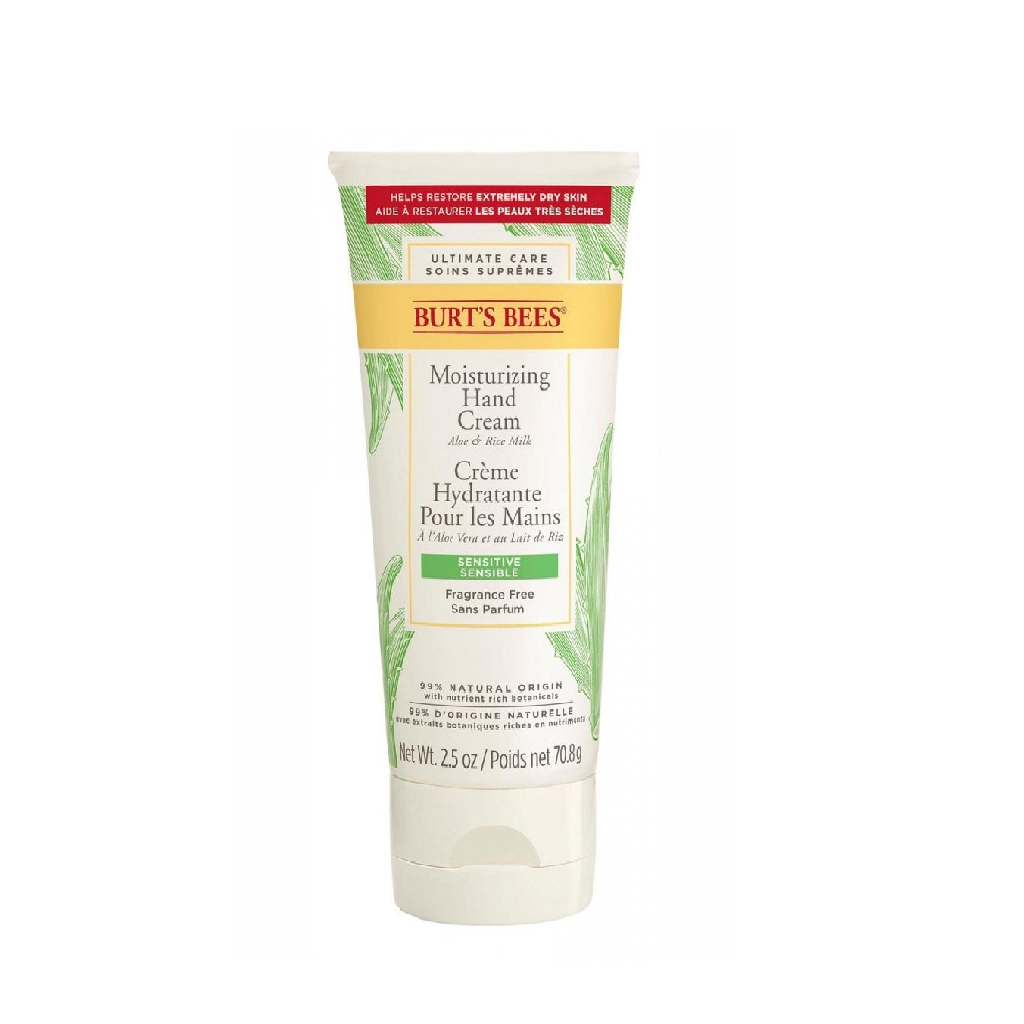 Burts Bees Hand Cream Moisturizing Sensitive Fragrance Free (70g)