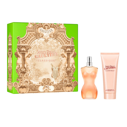 Jean Paul Gaultier Classique Gift Set For Women (50ml EDT + Body Lotion 75ml)