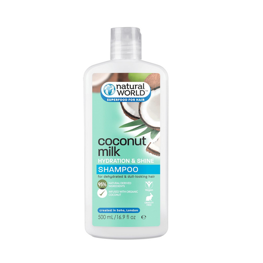 Natural World Coconut Milk Hydration & Shine Shampoo (500ml)