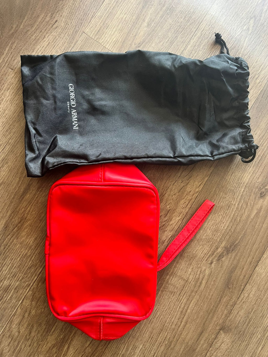 Giorgio Armani Red Make Up Bag Purse (23cm)