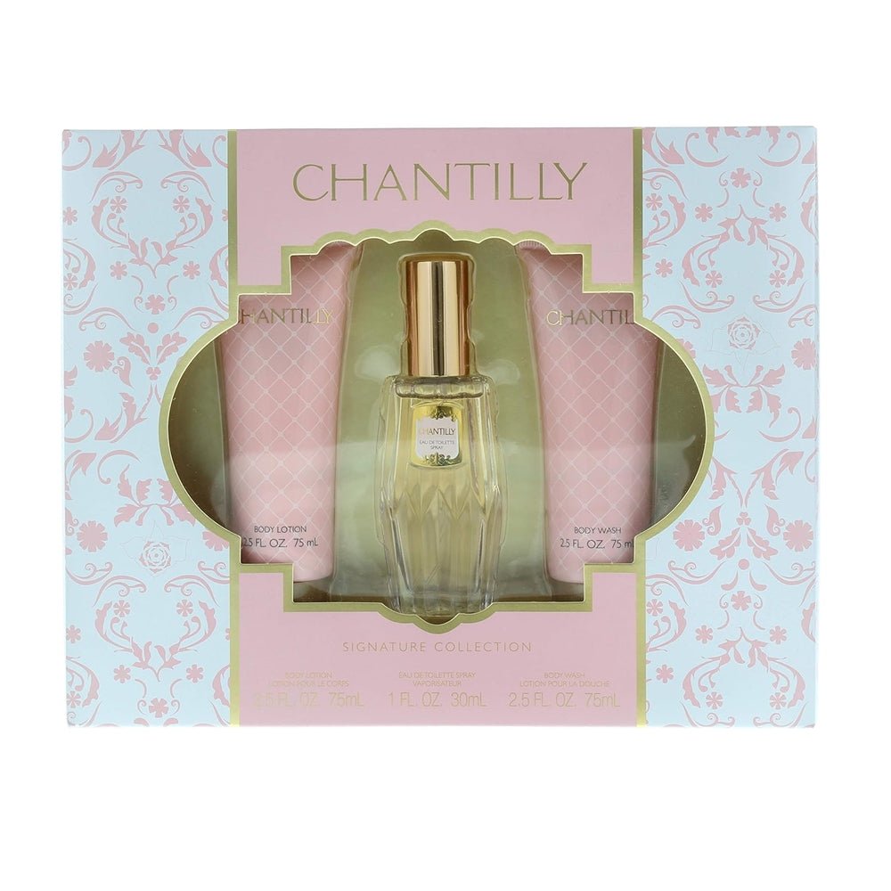 Dana Chantilly Gift Set, 3-Piece (body lotion 75ml x 2, Eau De Toilette 30ml) -