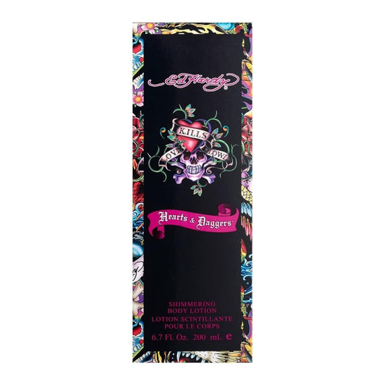 Ed Hardy Hearts and Daggers Femme Shimmering Body Lotion for Women (200ml) -