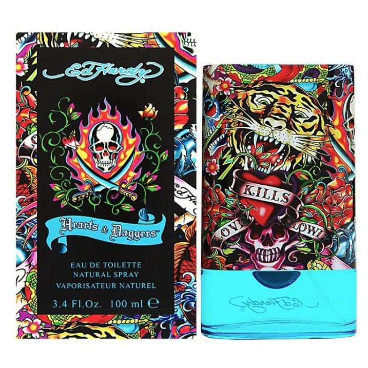 Ed Hardy Hearts and Daggers Homme Eau De Toilette Spray For Men (100ml) -