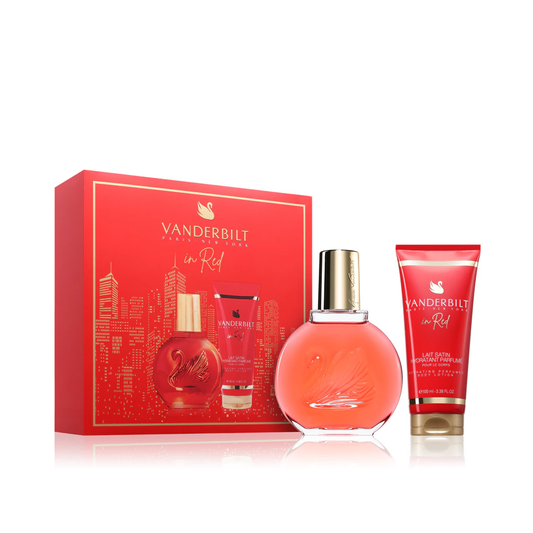 Gloria Vanderbilt In Red Perfume Gift Set (Eau de Parfum for Women 100ml Spray & Body Lotion 100ml)