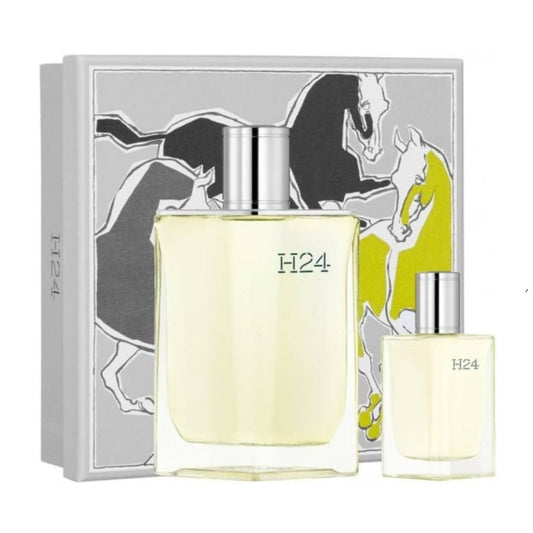 Hermès H24 Eau De Toilette: H24 Men Eau De Toilette Spray For Men (100ml) + H24 Eau De Toilette Spray For Men (12.5ml) -