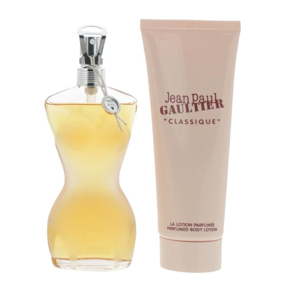 Jean Paul Gaultier Classique Gift Set: Eau De Toilette Spray (50ml) + Body Lotion (75ml) -