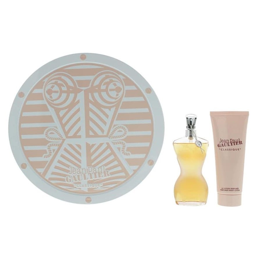 Jean Paul Gaultier Classique Gift Set: Eau De Toilette Spray (50ml) + Body Lotion (75ml) -