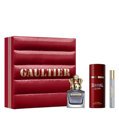 Jean Paul Gaultier Scandal Pour Homme Gift Set: Eau De Toilette Spray (50ml) + Deodorant Spray (150ml) + Miniature Eau De Toilette (10ml) -