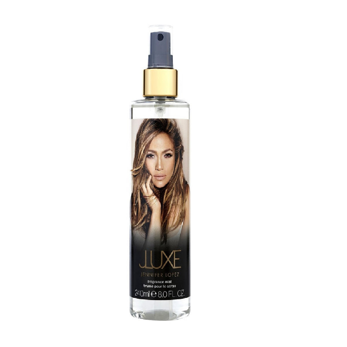 Jennifer Lopez JLuxe body mist spray bottle