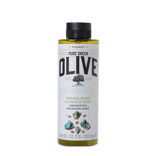Korres Pure Greek Olive & Sea Salt Shower Gel, Vegan (250ml) -