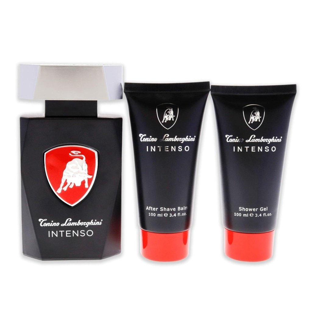 Lamborghini Intenso by Tonino Lamborghini Gift Set: Eau De Toilette Spray For Men (125ml) + Shower Gel For Men (100ml) + After Shave Balm For Men (100ml) -