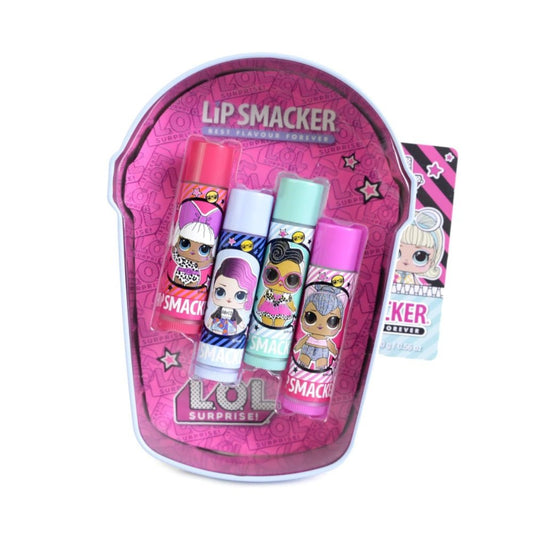 L.O.L 4 Piece Lip Balm Gift Set with Tin, for Kids -