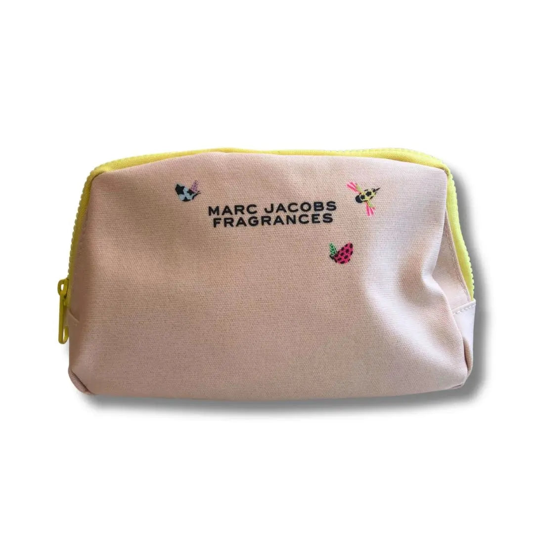 Marc Jacobs Fragrances Pink Cosmetics Pouch with Yellow Zip