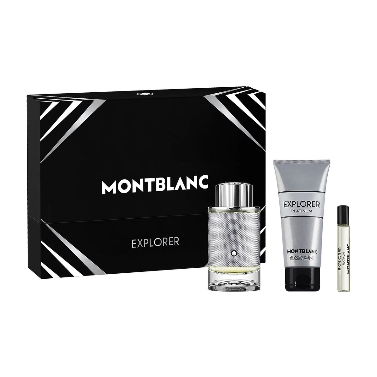 Montblanc Explorer Platinum Gift Set (Eau De Parfum 100ml + Eau De Parfum 7.5ml + Shower Gel 100ml)